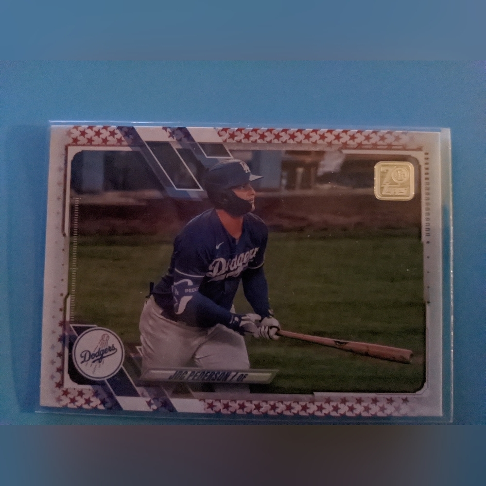 Topps 70th anniversary Joc Pederson Series One card. Limited edition 57/76 chase